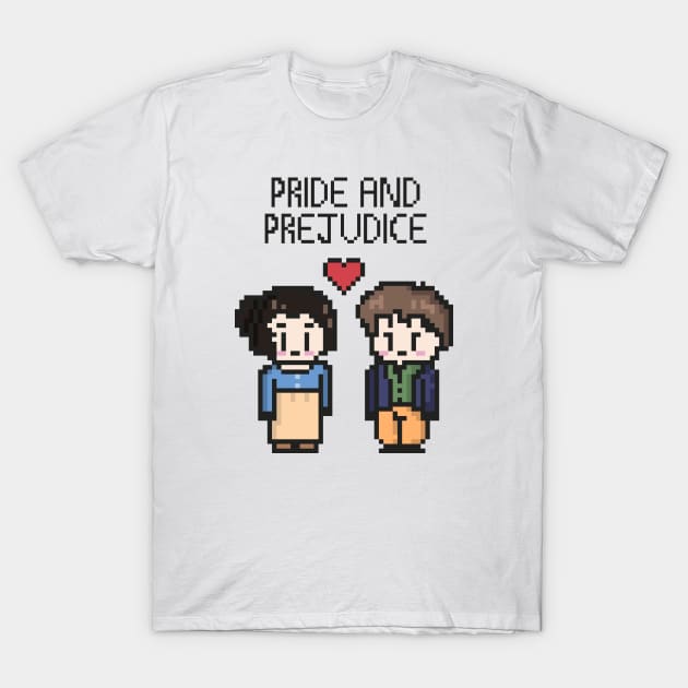 Cute Pride and Prejudice Pixel art illustration T-Shirt by MariOyama